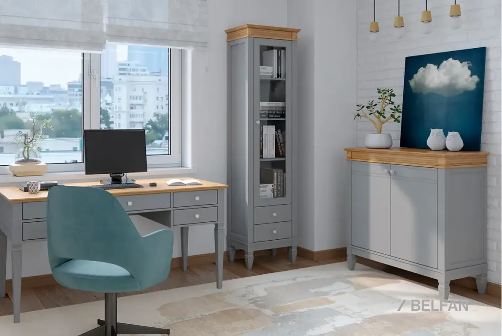 Гостиная «Ольса» #3 серый 7042 + антик 24