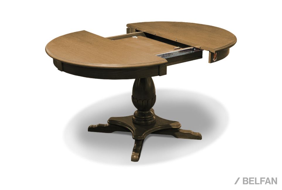 Стол обеденный "Полонез" (круглый) массив и шпон дуба 1