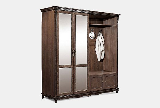 Шкаф комбинированный "Алези 22з" массив и шпон дуба 3