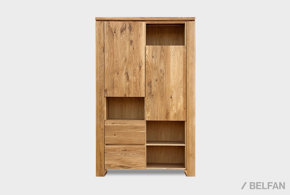 Шкаф комбинированный "Берген" В-224 массив и шпон дуба 3