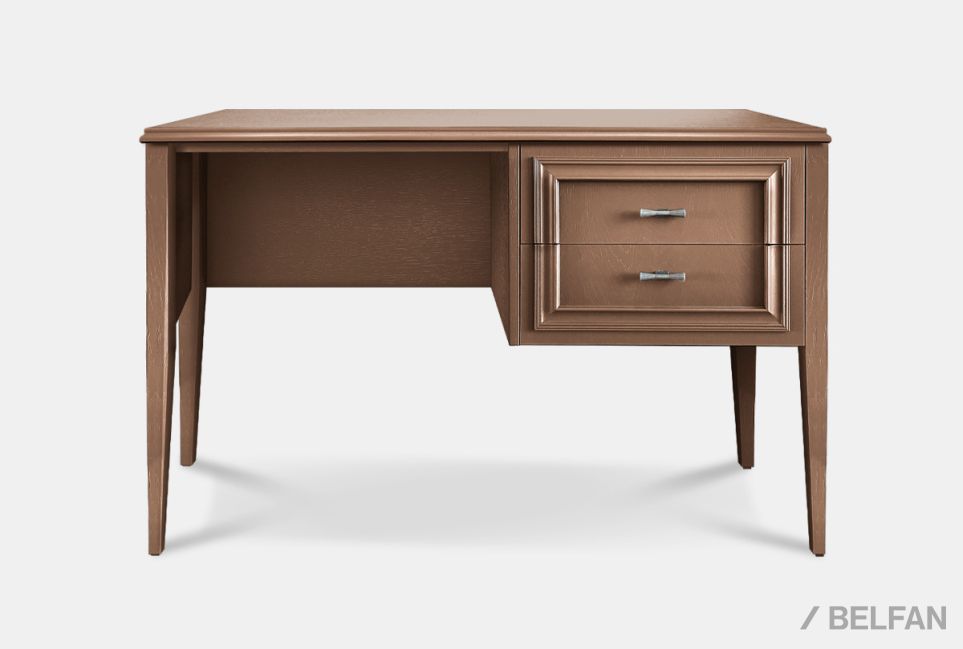 Стол письменный "Сакраменто" (1 тумба справа) массив и шпон дуба, МДФ 1