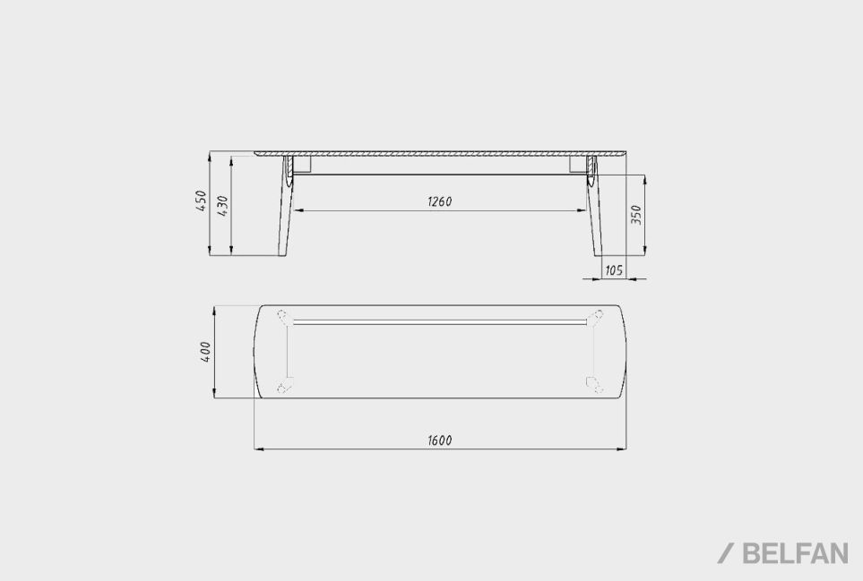 Скамья "Ирвинг" массив дуба 2