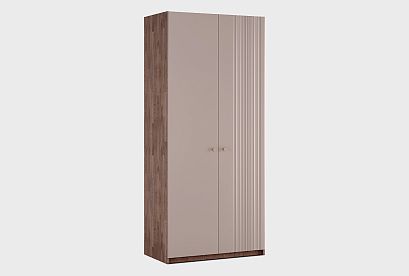 Шкаф для одежды 2-х дверный "Меридиан" (комбинированный); *А-017.201; к-шоколадный дуб, ф-нирвана