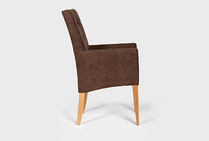 Стул "Берген" М с подлокотниками; *А-020.2475; бейц-масло; Nashville 17