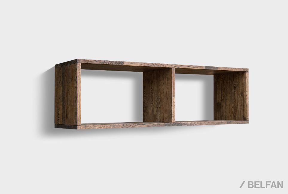 Полка настенная "Cube Design" 2 массив дуба 2