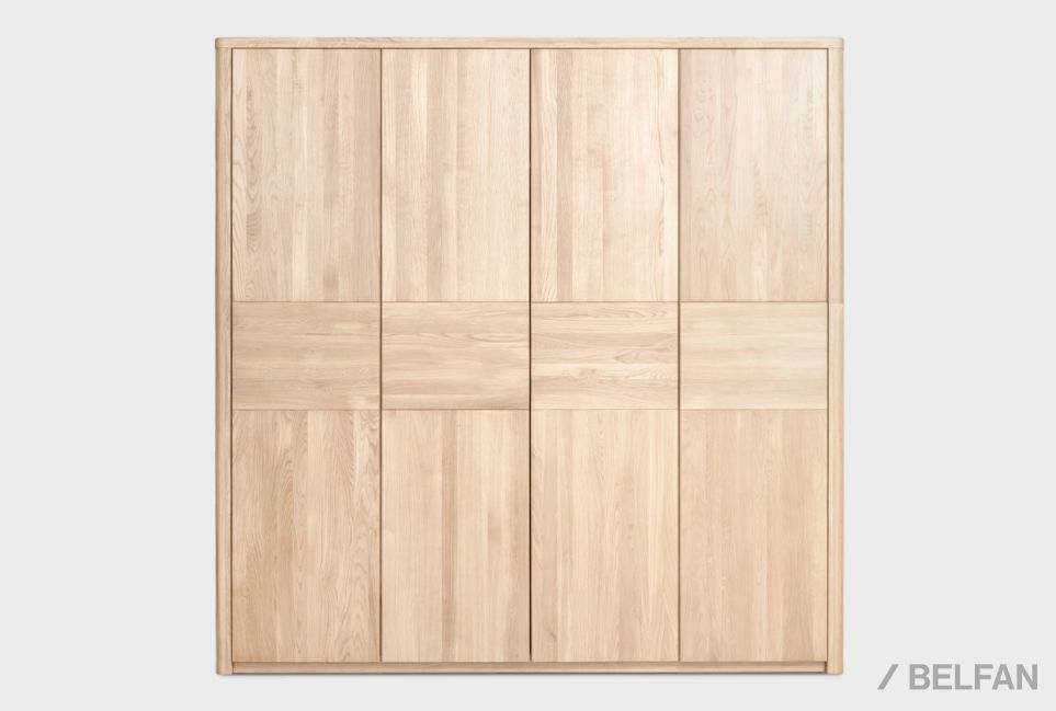 Шкаф для одежды 4-х дверный "Норд" (с ящиками) массив дуба 2