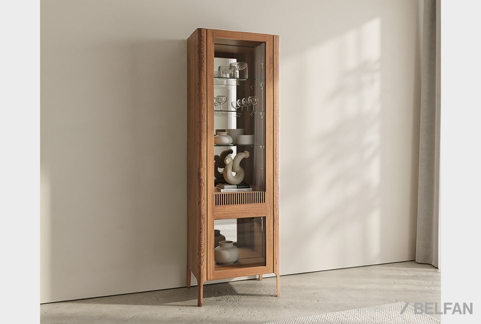 Витрина 1-но дверная "Бергамо" (правая) массив дуба 1