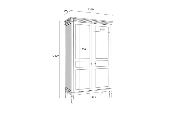 Шкаф для одежды 2-х дверный "Ольса" 02 массив сосны 8
