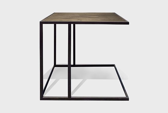 Стол кофейный "Арт" приставной массив дуба, металл 3