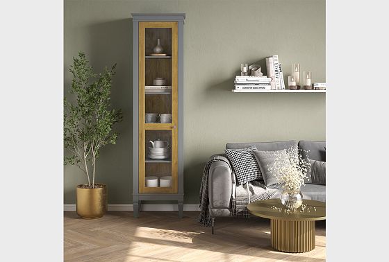 Витрина "Ольса-С" 100 (левый) массив сосны 5