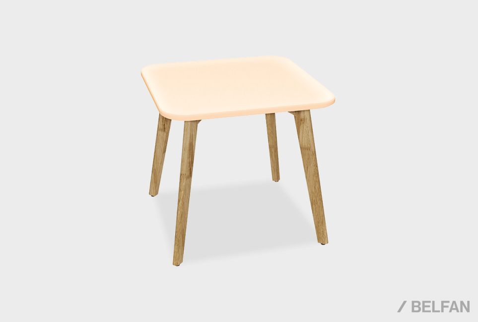 Стол журнальный "Уоллстрит" квадратный 261 массив дуба, МДФ 1