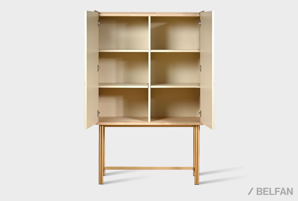 Тумба высокая «Авеню» шпон дуба, МДФ, металл 3