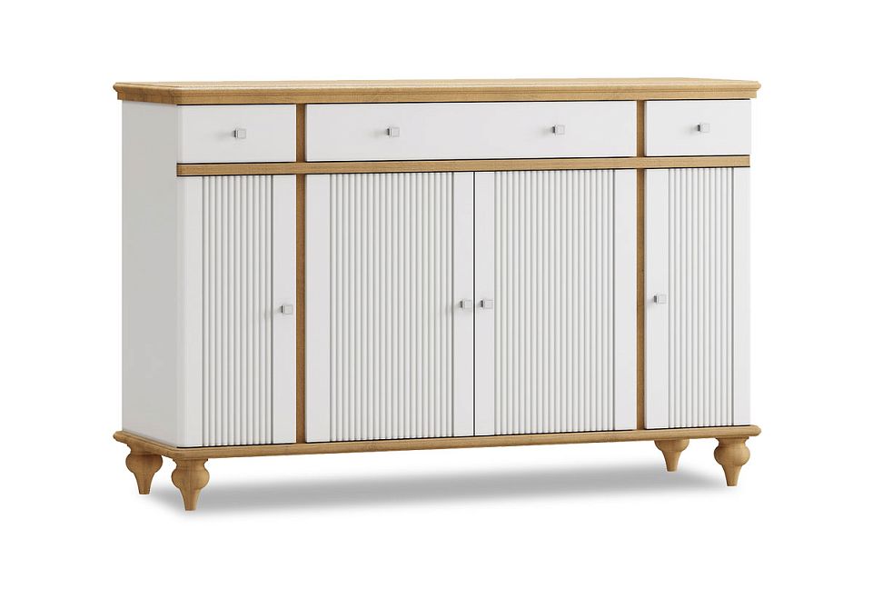 Комод "Рандеву" 223; серый 7042+антик 24