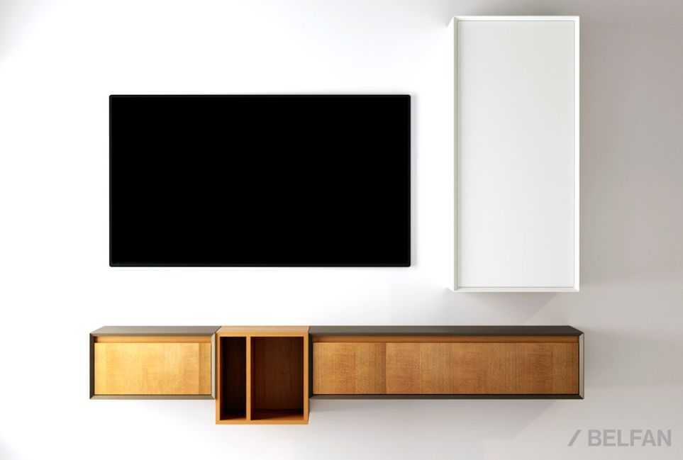 Модуль навесной "Кёльн" (с нишей) МДФ, шпон ясеня 3