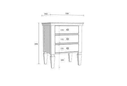 Тумба прикроватная "Ольса" 03