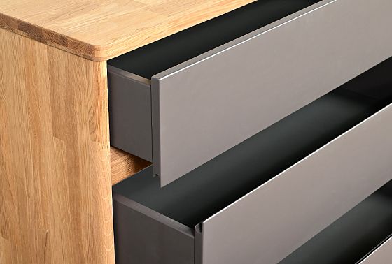 Комод "Уоллстрит" 3 массив дуба, МДФ 10