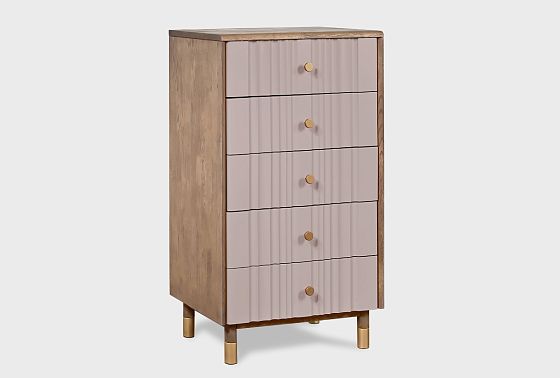Комод "Меридиан" 5 (высокий) массив дуба, МДФ 7