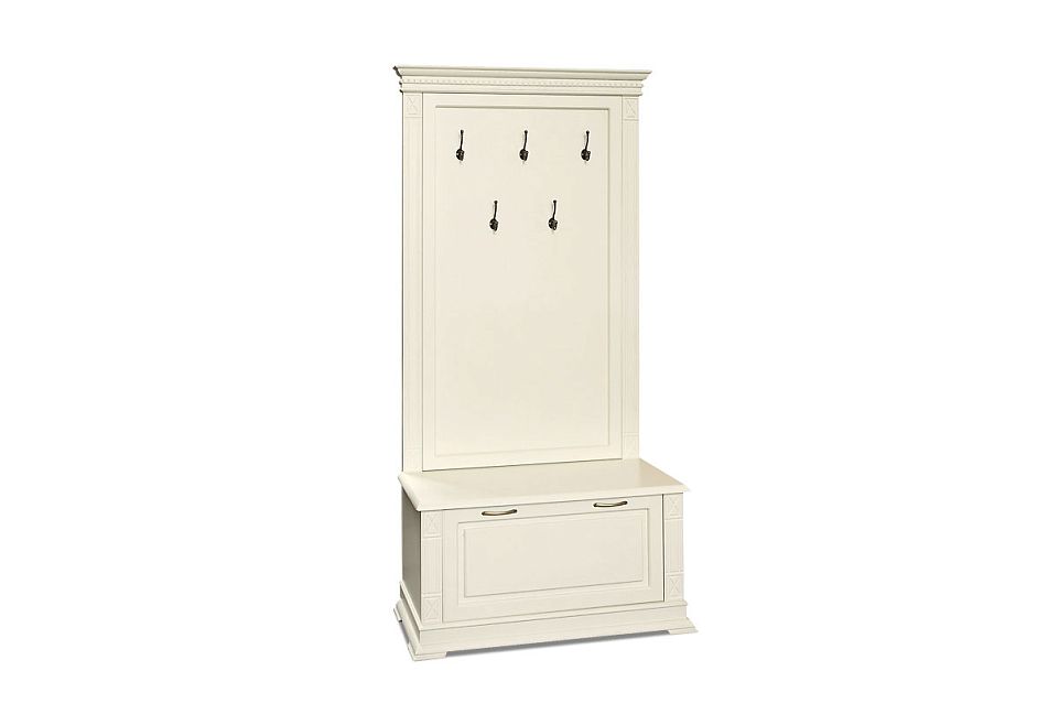 Тумба с вешалкой "Верди Люкс" 06; слоновая кость