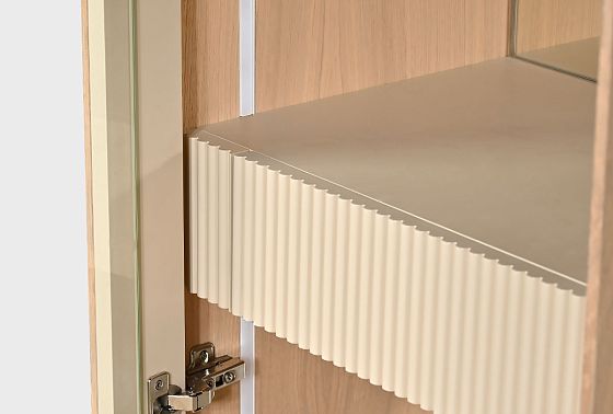 Витрина 1-но дверная «Авеню» (левая) шпон дуба, МДФ, металл 13