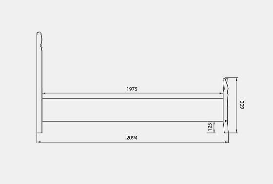 Кровать "Лика" (высокое изножье) массив и шпон дуба 8
