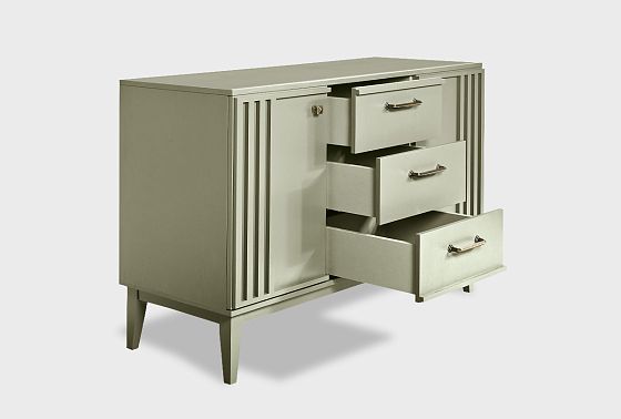 Тумба 3-х секционная "Чикаго" массив и шпон дуба 9