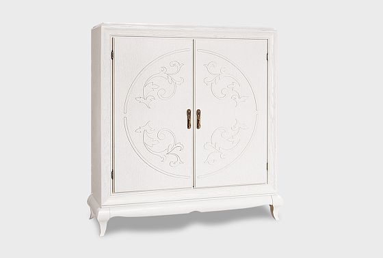 Тумба "Соната" высокая (декор) массив и шпон дуба 11