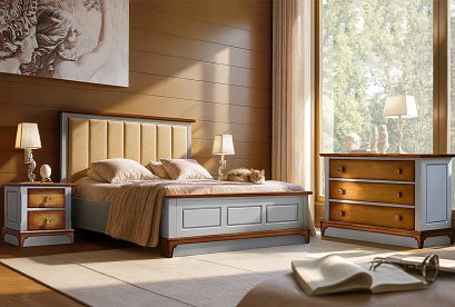 Кровать «Бриансон»; без основания, без матраса; *ИД 5329; (1600x2000); муссон+дуб; Luna 10