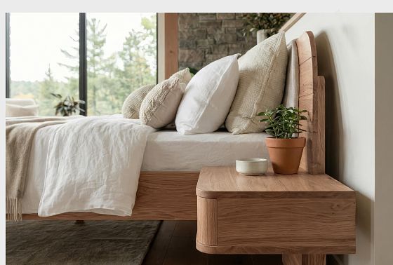 Кровать "Монблан" (с прикроватными тумбами) массив дуба 8