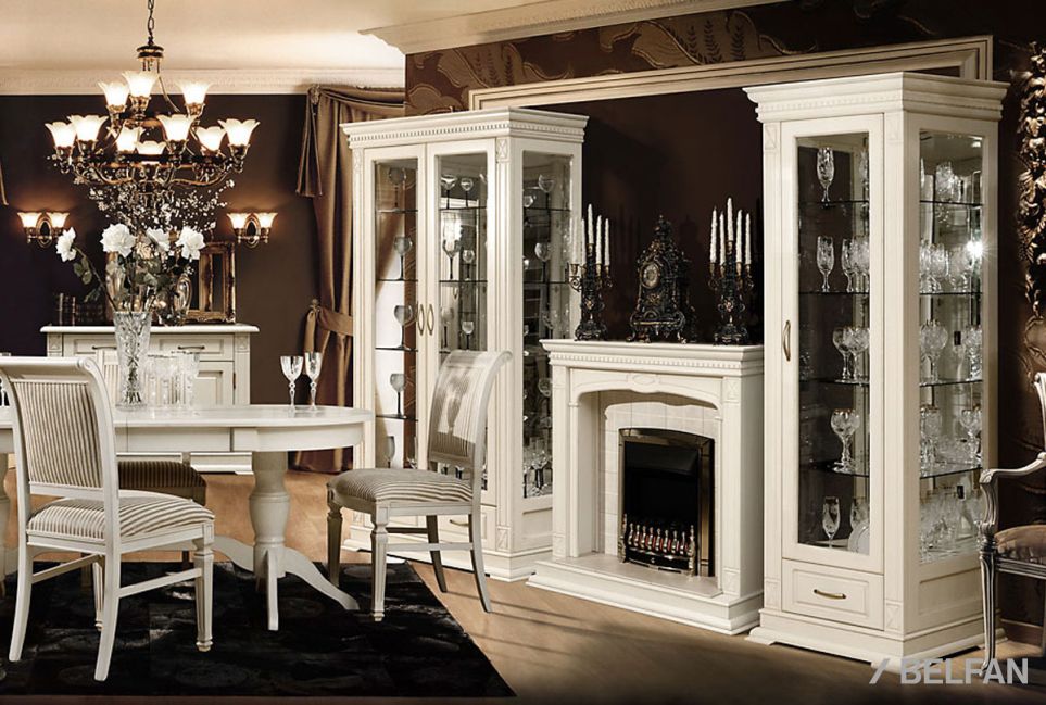 Шкаф с витриной "Верди Люкс 1з" массив и шпон дуба 2