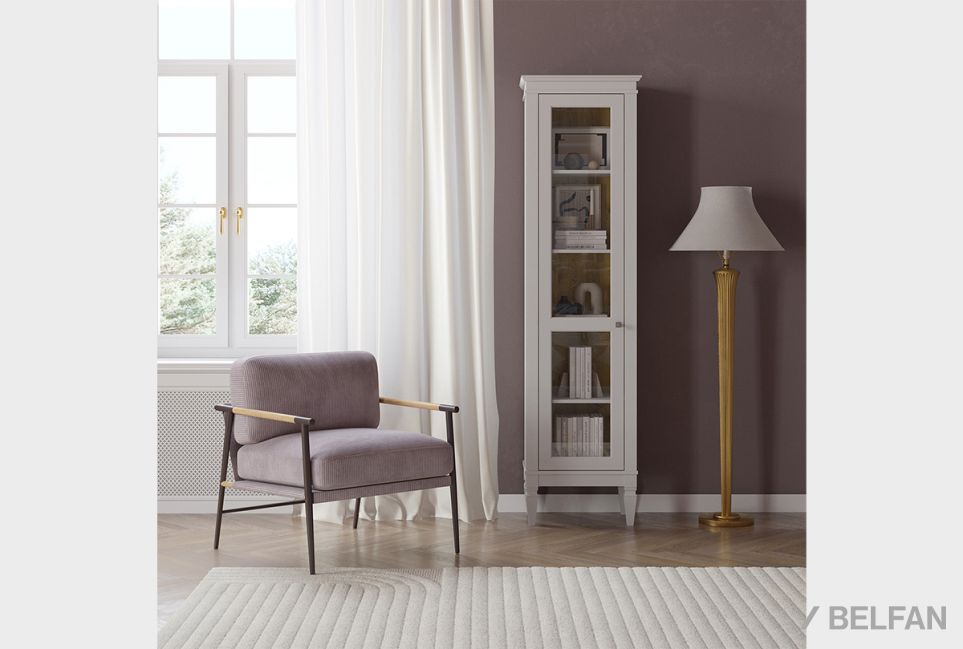 Витрина "Ольса-С" 100 (левый) массив сосны 1