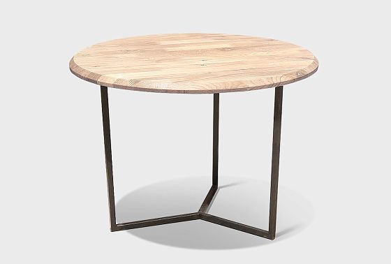 Стол журнальный "Арт" круглый 60 массив дуба, металл 6