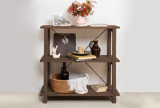 Стеллаж "Арт" 2 массив дуба 9