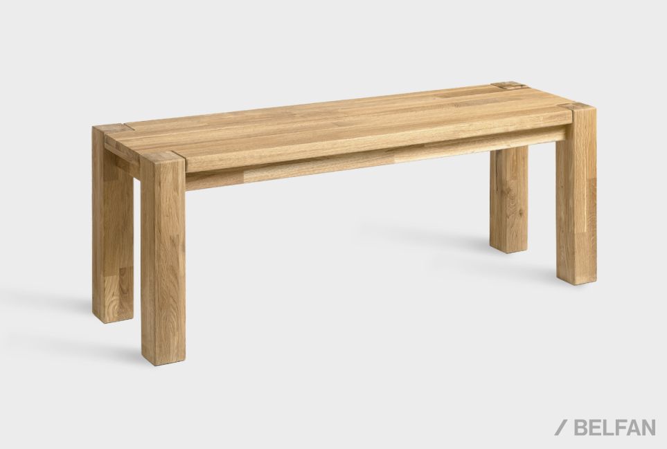 Скамья "Берген" П-03 (сечение опор 70х70) массив дуба 2