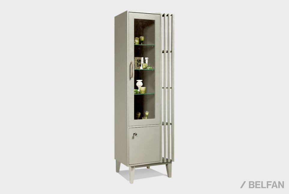 Витрина 2 -х дв. "Чикаго" (правая) массив и шпон дуба 1