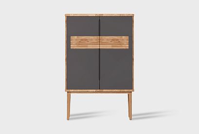 Тумба высокая "Уоллстрит"; *А-012.82; к-бейц-масло, ф-антрацит, вст-бейц-масло