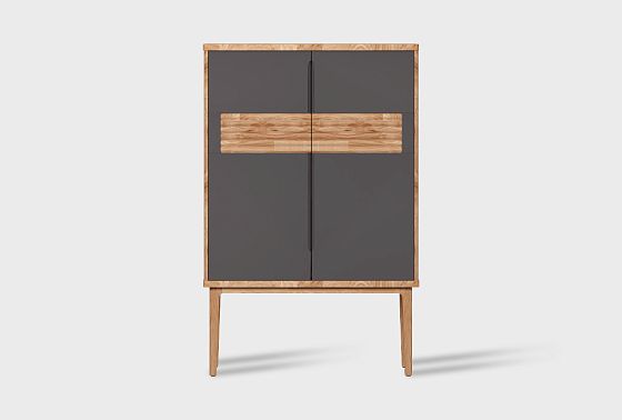 Тумба высокая "Уоллстрит" массив дуба, МДФ 4