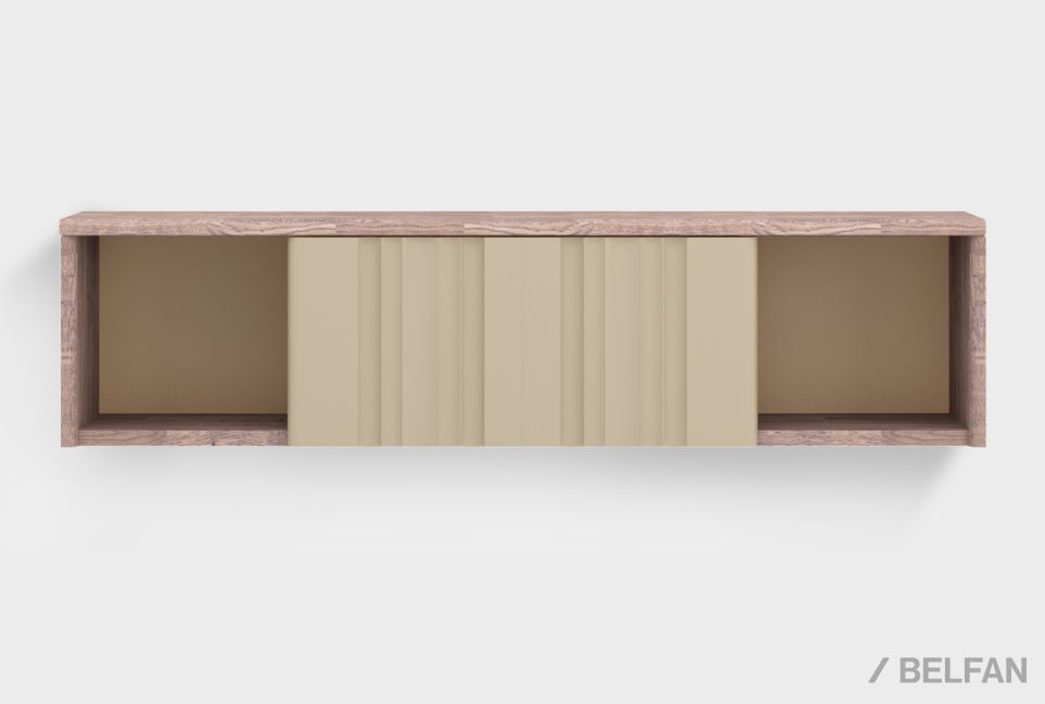 Тумба настенная "Меридиан" массив дуба, МДФ 1