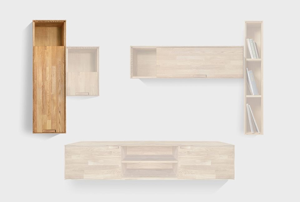 Шкаф навесной "Ирвинг" 120 (левый); бейц-масло