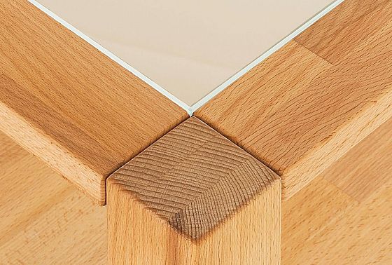 Стол журнальный "Норд" 70 (стекло) массив дуба, стекло 7