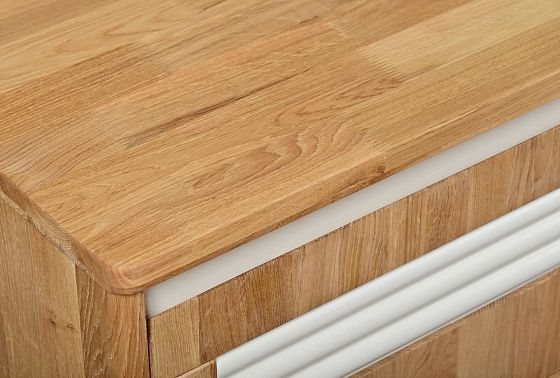 Тумба под ТВ "Уоллстрит" 170 (с нишей) массив дуба, МДФ 9