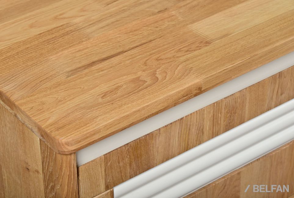 Тумба под ТВ "Уоллстрит" 170 (с нишей) массив дуба, МДФ 3