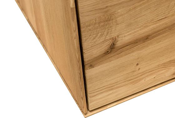 Шкаф навесной со стеклом "Гринвуд" (правый) массив дуба 9