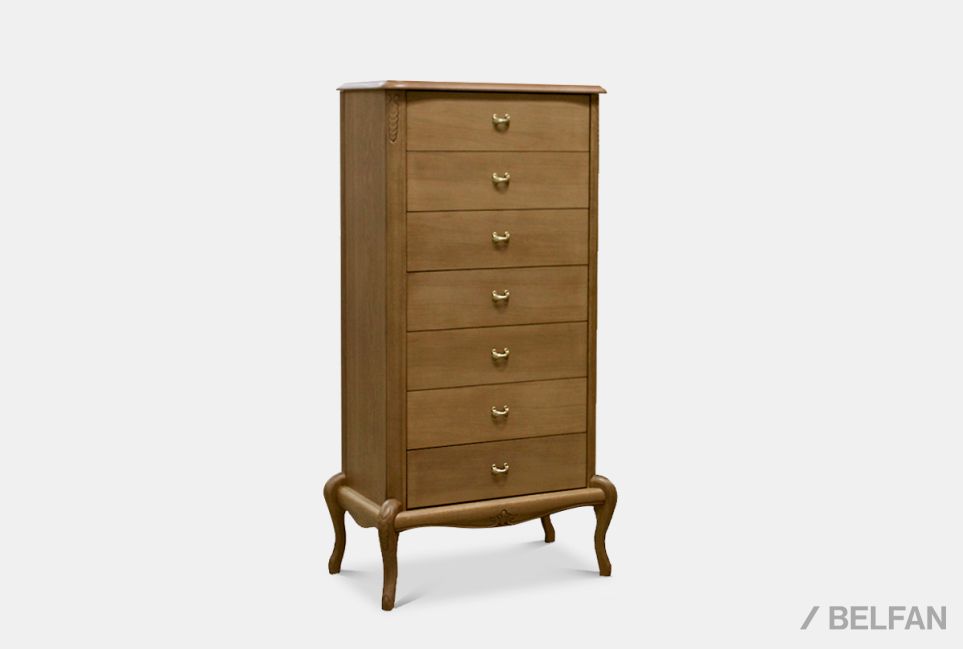 Комод высокий "Флерон" массив и шпон бука 1