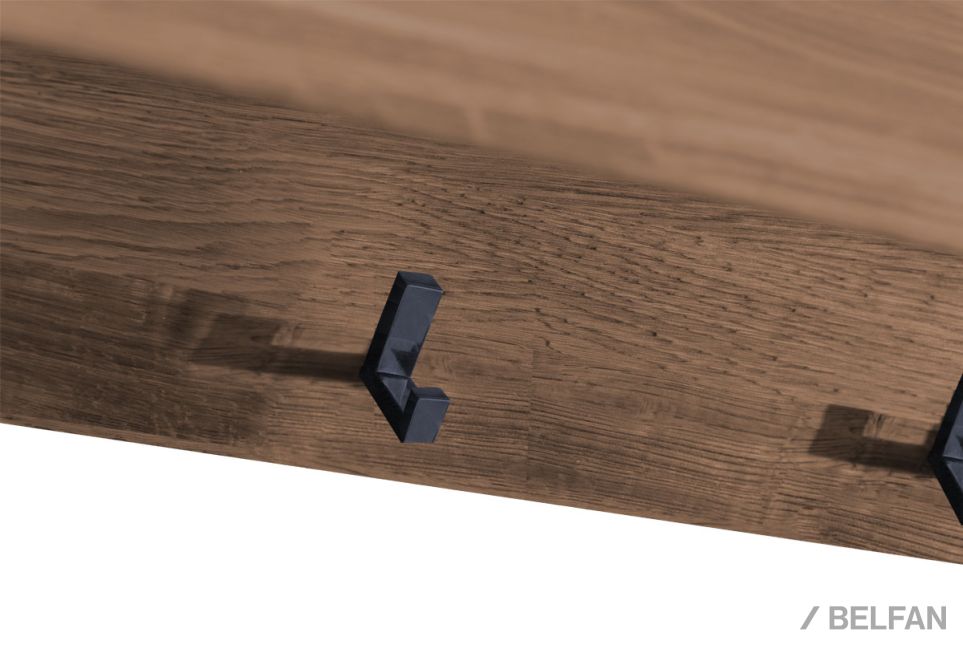 Вешалка настенная "Арт" массив дуба 2