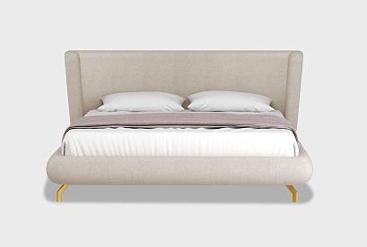 Кровать мягкая "Авеню"; без основания, без матраса; *А-019.160МК; (1600x2000); н-золото; Missoni 01 Lt. Hazel Wood