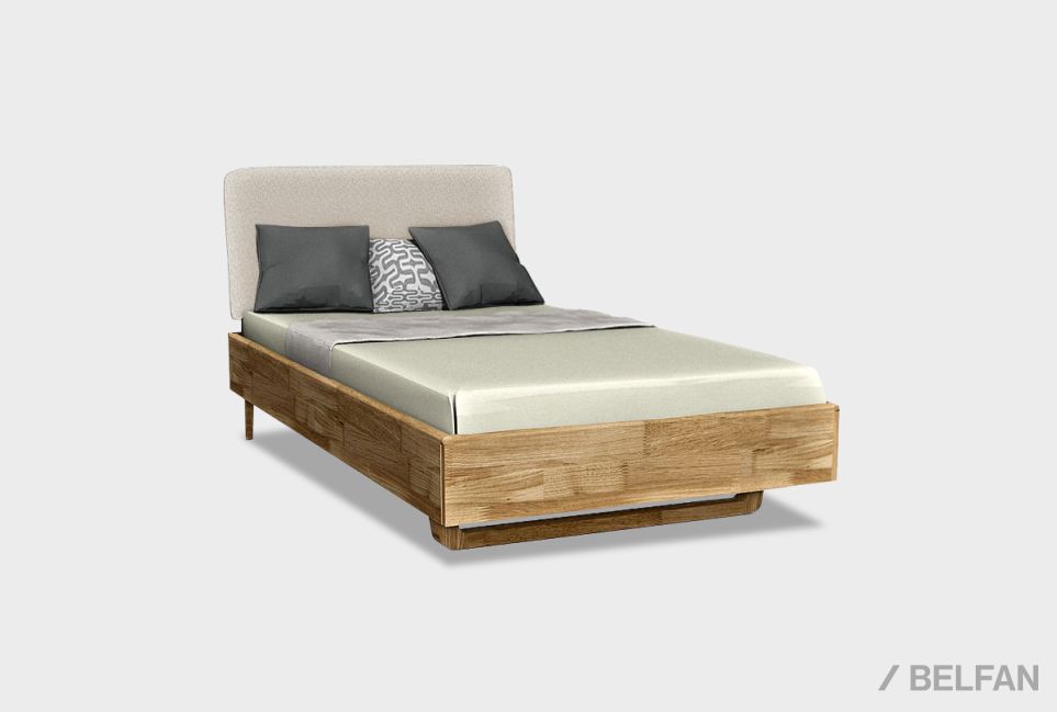 Кровать "Уоллстрит" (мягкое изголовье) массив дуба 1