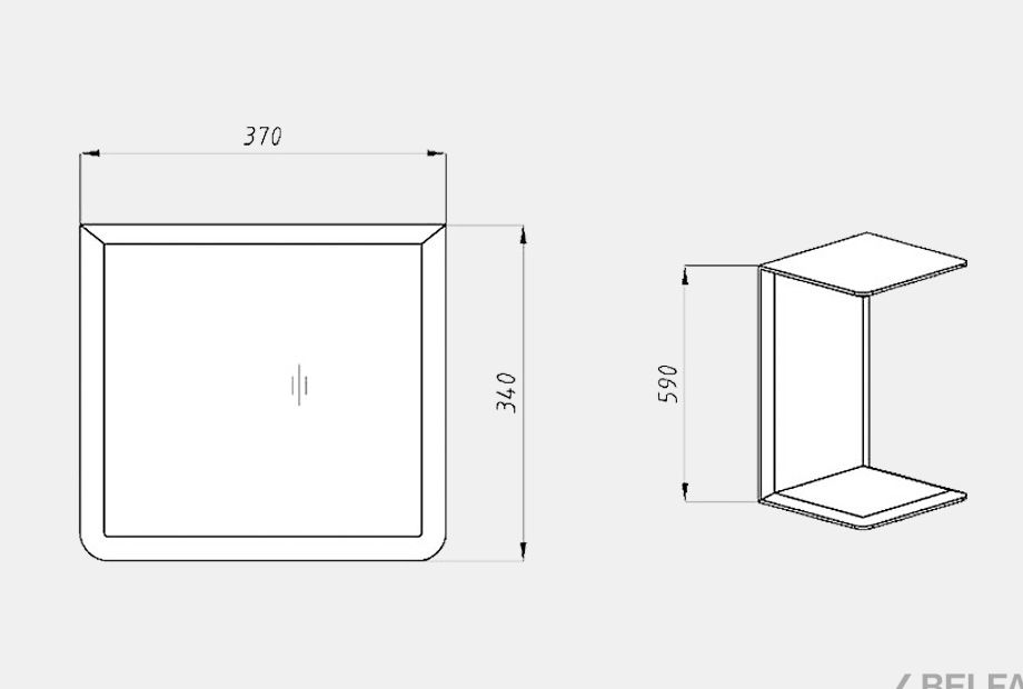 Стол приставной "Арт" 60 массив дуба 4