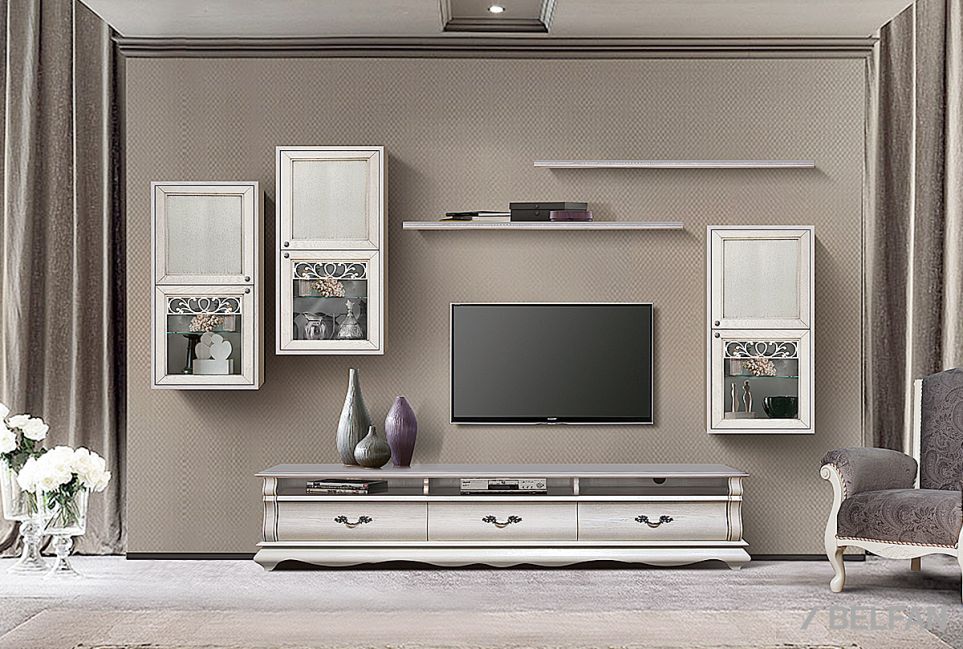 Шкаф навесной 2-х секционный "Тэфи" (правый) массив и шпон дуба 5