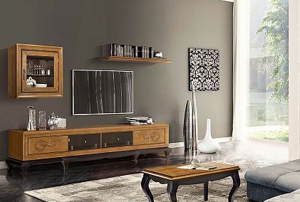 Тумба под ТВ 4-х секционная "Соната" (декор)