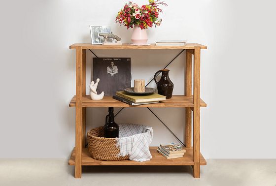 Стеллаж "Арт" 2 массив дуба 9